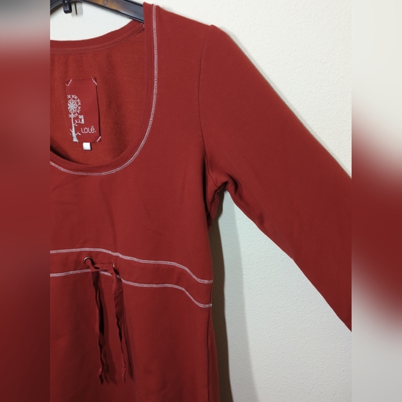 Lole Womens Long Sleeve Sweater Dress Size M Red - Picture 6 of 7